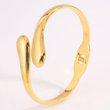Diamond Bracelet Women Bracelets Gold Titanium Steel Bracelet Fashion Trend Titanium Steel For Women Water Drop Streamline Exaggerated Smooth Hugging_voghion.com