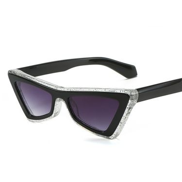 New Arrivals Personality Ins Cat Eye Sunglasses for Women Trendy Striped Crystal Sun Glasses Female Fashion Brand Designer Shades_voghion.com