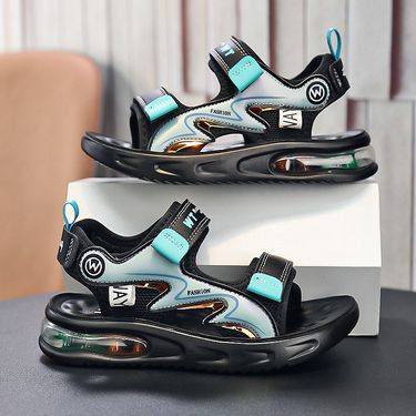Kids' Shoes Boys Sandals Non Slip Soft Soled Children's Sports Sandals Summer New Genuine Leather Middle And Large Boys Beach Shoes_voghion.com