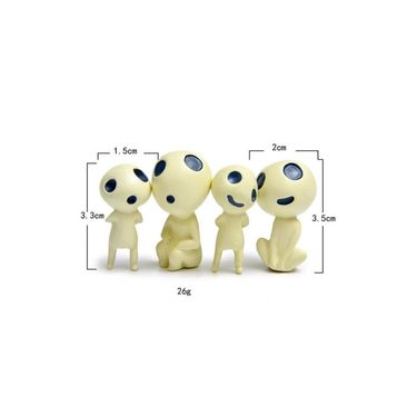 Enchanting Cute 4pcs Studio Ghibli Princess Mononoke Forest Spirit Elf Collection Figures Kodama_voghion.com