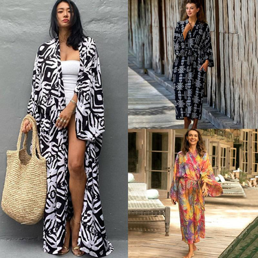 Women's Beach Cover-Up Cardigan - Sun Protective Swimwear Wrap, Lightweight Bikini Cover & Vacation Outerwear_voghion.com