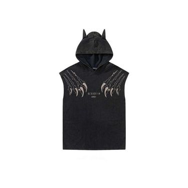 From Mars Sharp Eagle Claws Washed Demon Hooded Vest Loose Casual Sleeveless T-shirt_voghion.com