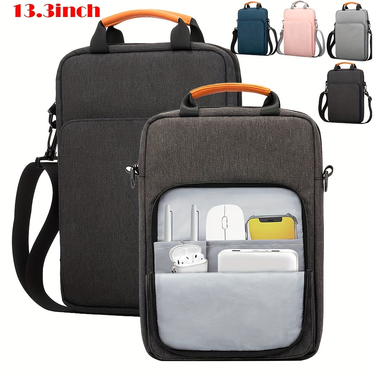 1pc 13.3 Inch Laptop Shoulder Bag Waterproof Handbag For 13" MacBook Pro M2 M1 / 13.6" MacBook Air M2 / 12.9" IPad Pro M1 / 13" Surface Pro X 8 / Sur_voghion.com