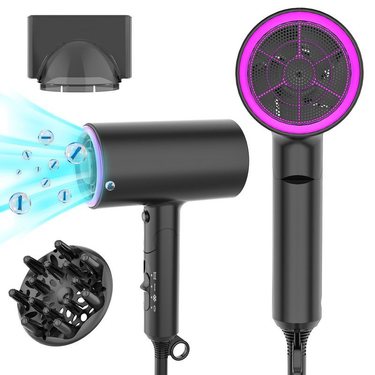 Hair Negative Ion Folding Portable High-power Household Hair Dryer 1800W_voghion.com