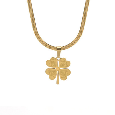 Designer Timeless Necklace Women's Personality Four-leaf Clover Lucky Grass Pendant Clavicle Chain Simple With Snake Bone Chain Neck Decoration_voghion.com