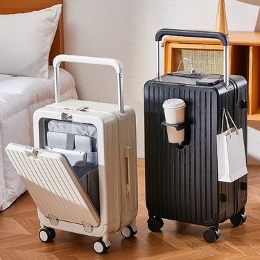 Luggage Travel Business Luggage 24 "wide Pull Rod A Front Open Cover Travel Case With Universal Wheel Drop Resistant Pull Rod Case_voghion.com