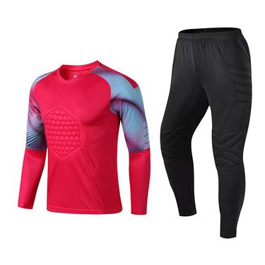 Men's Clothing goalkeeper uniform long sleeve training competition cross-border goalkeeper uniform jersey chest elbow pads football uniform suit_mkmklike.com