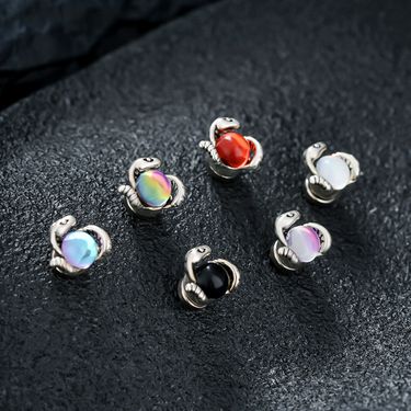 Clip Earrings Medusa's Eye Ear Clip Men's Set Fashionable Personality Non Pierced Ears Snake Earrings Combination Women's Magnetic Jewelry_voghion.com