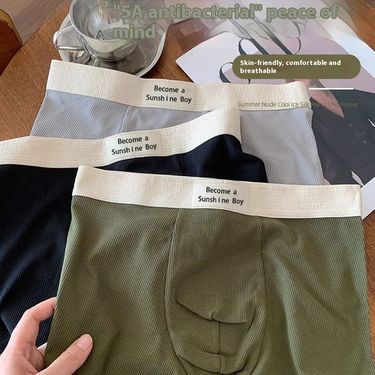 Cotton Men's Underwear Men's Cotton Plus Size Graphene Antibacterial Crotch No Trace Flat Men's Underwear With Horns_voghion.com