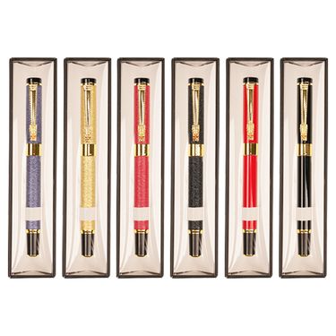 Gift Box Faucet Fountain Pen Metal Frosted Rod 12 Colors Pearl Signature Pen Advertising Gift Pen 2.6mm Ink Capsule_voghion.com