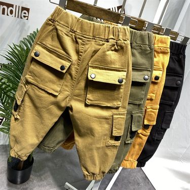 Mother&Kids Boys' Cargo Pants Children's Casual Cargo Pants For Young Children_voghion.com