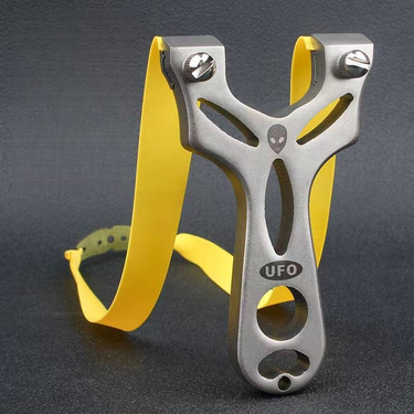 Stainless Steel Slingshot Silver Slingshot 11.5*6.8*1 Cm Suitable For Outdoor Competitions, Fitness Shooting, Hunting, Fishing And Games_voghion.com