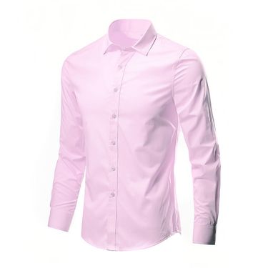 Long Sleeved, No Ironing, Business Formal Wear, Slim Fit, Professional Office Men's White Casual Suit Shirt_voghion.com