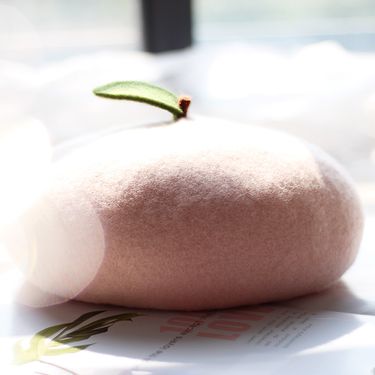 Hot Sale Autumn and Winter Wool Painter Cap Parent-Child Children Baby Sweet Cute Pink Peach Beret_voghion.com