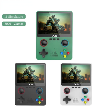 Portable Video Game Console X6 Built-in 8000+ Games 11 Simulators Retro Game 3D Joystick Gamepad_voghion.com