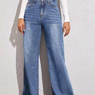 Women's Clothing Hot Style Cat Whiskers Loose High Waist Wide Leg Jeans For Women_voghion.com