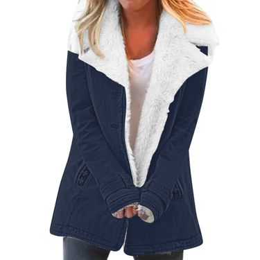 Women's Fleece-Lined Long Sleeve Cotton Coat - Warm Winter Jacket With 9 Colors & 8 Sizes (S-5XL)_voghion.com