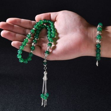 Muslim Prayer Beads 33 Misbaha Islamic Prayer Beads 10mm Beads Tasbih Jewelry_voghion.com