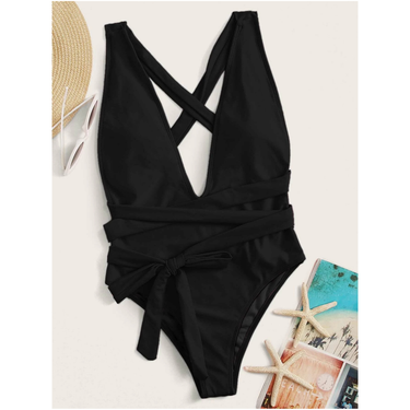 one-piece swimsuit one-piece swimsuit women's strappy one-piece bikini_voghion.com