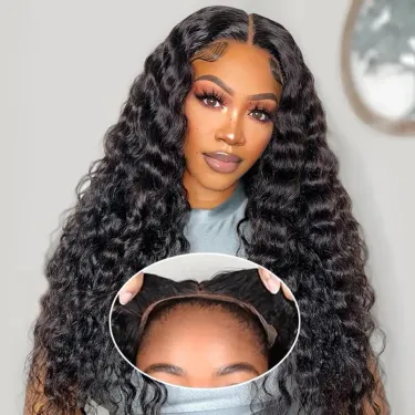 Glueless Human Hair Deep Wave Wig_voghion.com