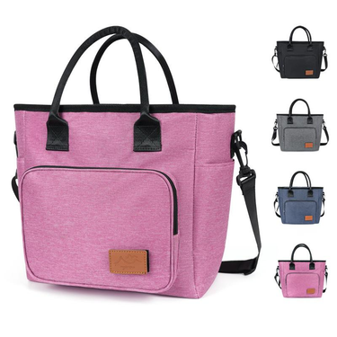 Stylish Crossbody Lunch Bag For Women Large Insulated Tote With Detachable Strap Thermal Meal Carrier For Work Outings_voghion.com
