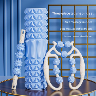 Assised Slimming Ediion Beauy Massage Sick Foam Roller Clamp Massager Leg Finess Exercise_voghion.com
