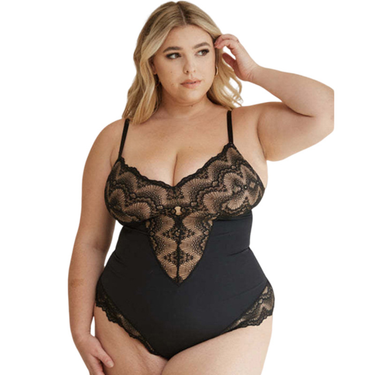 one-piece body shaper summer sexy V-neck lace waist underwear female breathable suspenders corset_voghion.com