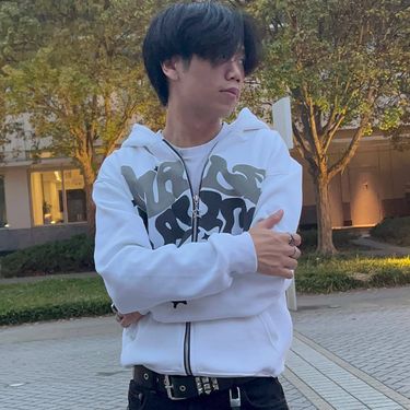 Men's Clothing joint trend Gothic punk hip-hop fashion zipper digital printing hoodie_mkmklike.com