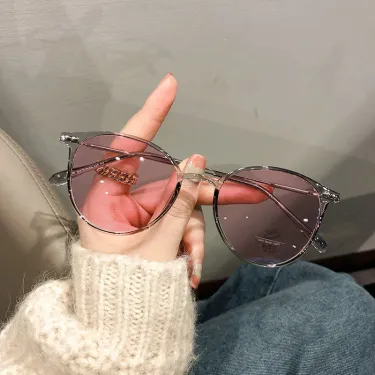 Fashion Photochromic Myopia Glasses Anti Blue Light Short-sighted Sunglasses Finished Optical Minus Diopters Goggle 0 To -6.0_voghion.com