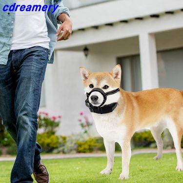 Reflective Dog Muzzle Reflective Adjustable Pet Muzzles Portable Dog Muzzles Black Dog Muzzles For Prevent Biting Chewing_voghion.com