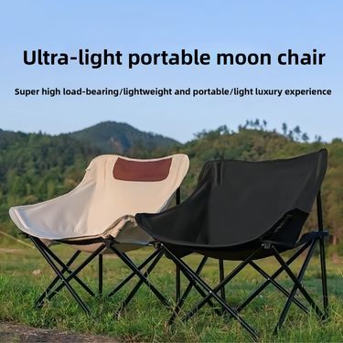 High Back Adjustable Moon Backrest Portable Folding Beach Chair Nap Bed Fishing_voghion.com