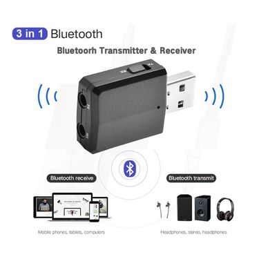 ZF-169 Plus 3 In1 USB Adapter Bluetooth 5.0 Audio Transmitter/Receiver 3.5mm Cable For TV PC Car Headphone Phones Mp3 ZF-169Plus_voghion.com
