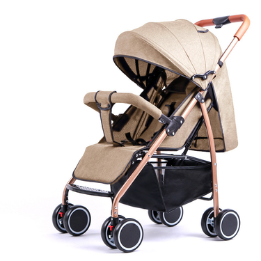 Two way baby stroller, cushioned, portable, sitting, lying, folding baby stroller_voghion.com