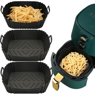 Air Fryer Silicone Baking Tray Tray Multifunctional Food Grade Baking Tray High Temperature Foldable Tray_voghion.com