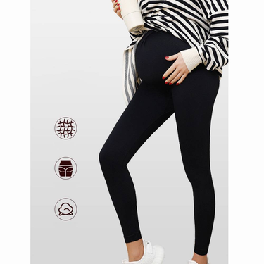 Women's Clothing Slim High Waist Seamless Maternity Leggings Tight Black Yoga Sports Pants_voghion.com