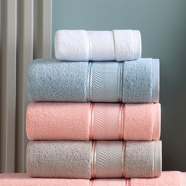 Cotton Face Towel - 100% Pure Cotton, Soft & Absorbent With Embroidery Logo, Stylish For Skincare & Salon Use (30x50cm, White/Beige/Pink, 3-Pack)_voghion.com