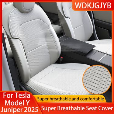 Cover For New Tesla Model Y Juniper 2025 Full Seat Cushion Breathable Four Season Universal Car Interior Accessorie_voghion.com