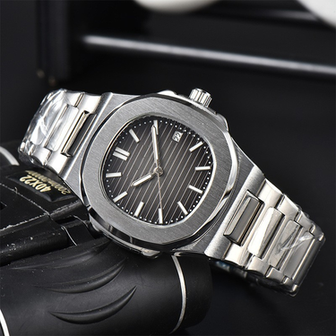 2023 Men's Steel Band Mechanical Automatic Nautilus 3-pin Transparent Bottom Watch_voghion.com