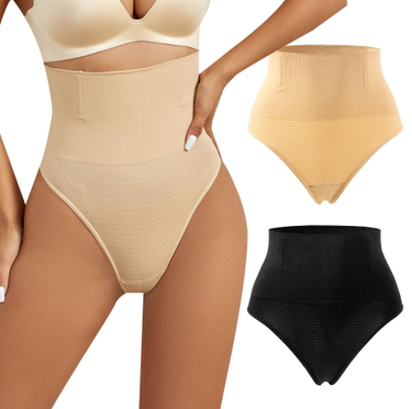 Women's clothing High waist waist slimming thong women's body sexy lift buttocks showing butt plus size panties_voghion.com