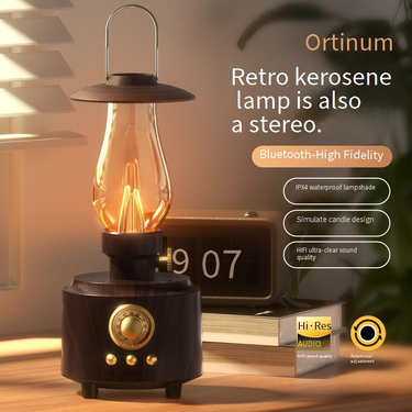 Portable Speakers Kerosene Lamp Bluetooth Speaker Portable Outdoor Camping Lamp Audio Flame Atmosphere Night Light Speaker_voghion.com