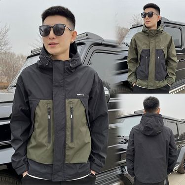 Spring Versatile Trendy Brand Men's Korean Sports Casual Coat Internet Celebrity Same Style Loose Hooded Jacket_voghion.com
