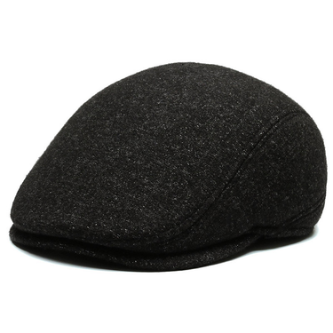 Autumn and winter new outdoor cycling warm short-brimmed beret middle-aged and elderly men's casual thickened ear protection forward hat_voghion.com