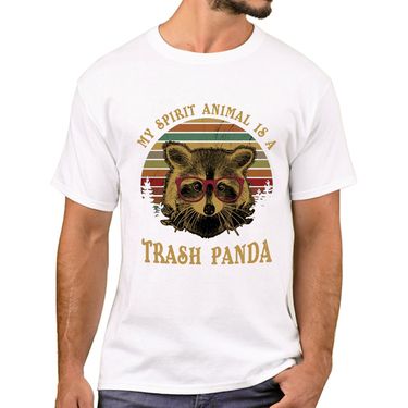 TEEHUB Funny My Spirit Animal is a Panda Men T-Shirt Live Fast Eat Trash Printed T Shirts Short Sleeve Tshirts Cool Tee_voghion.com