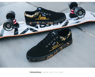 Men's Canvas Sports Fashion All-round Student Breathable Casual Shoes_voghion.com