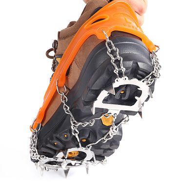 New 12-tooth outdoor ice and snow anti-skating claw rubber shoe cover stainless steel welded ice claw_viptrois.com