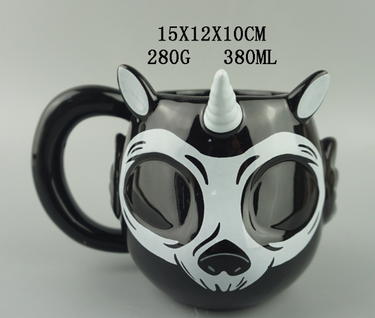 Unicorn Ceramic Coffee Cup Funny Halloween Cartoon Mug Student Cute Gift Cup_voghion.com