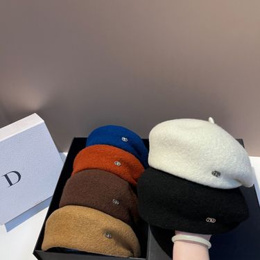 Women's Berets fashionable small style irregular woolen beret Australian high quality 100% wool warm beanie hat for women_voghion.com