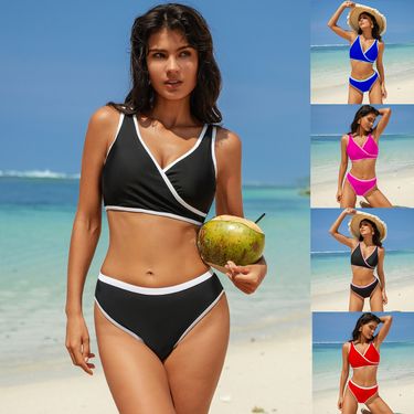 Swimsuit Women's Ins Style Splicing Contrast Color Sexy Bikini Swimsuit Bikini Spot_voghion.com