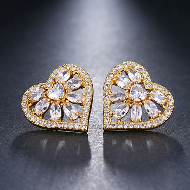 Unisex Single Product Zircon Earrings Inlaid With Sweet Love Earrings_mkmklike.com