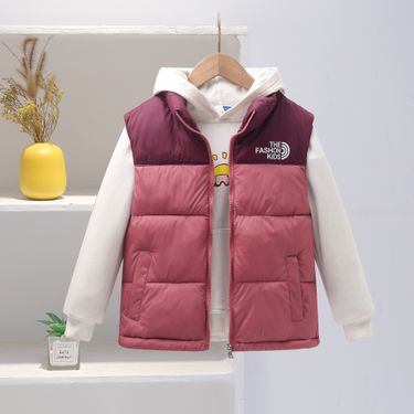 Kids' Puffer Vest With Trendy Prints - Lightweight Winter Sleeveless Jacket For Boys & Girls (110-170cm)_voghion.com